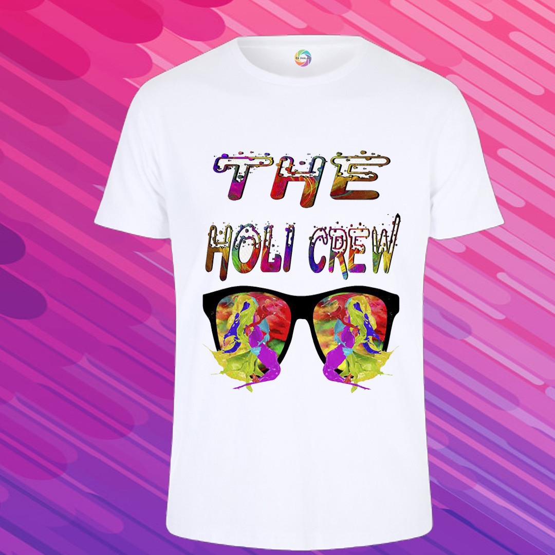 Holi Special Polyester Printed T-Shirt